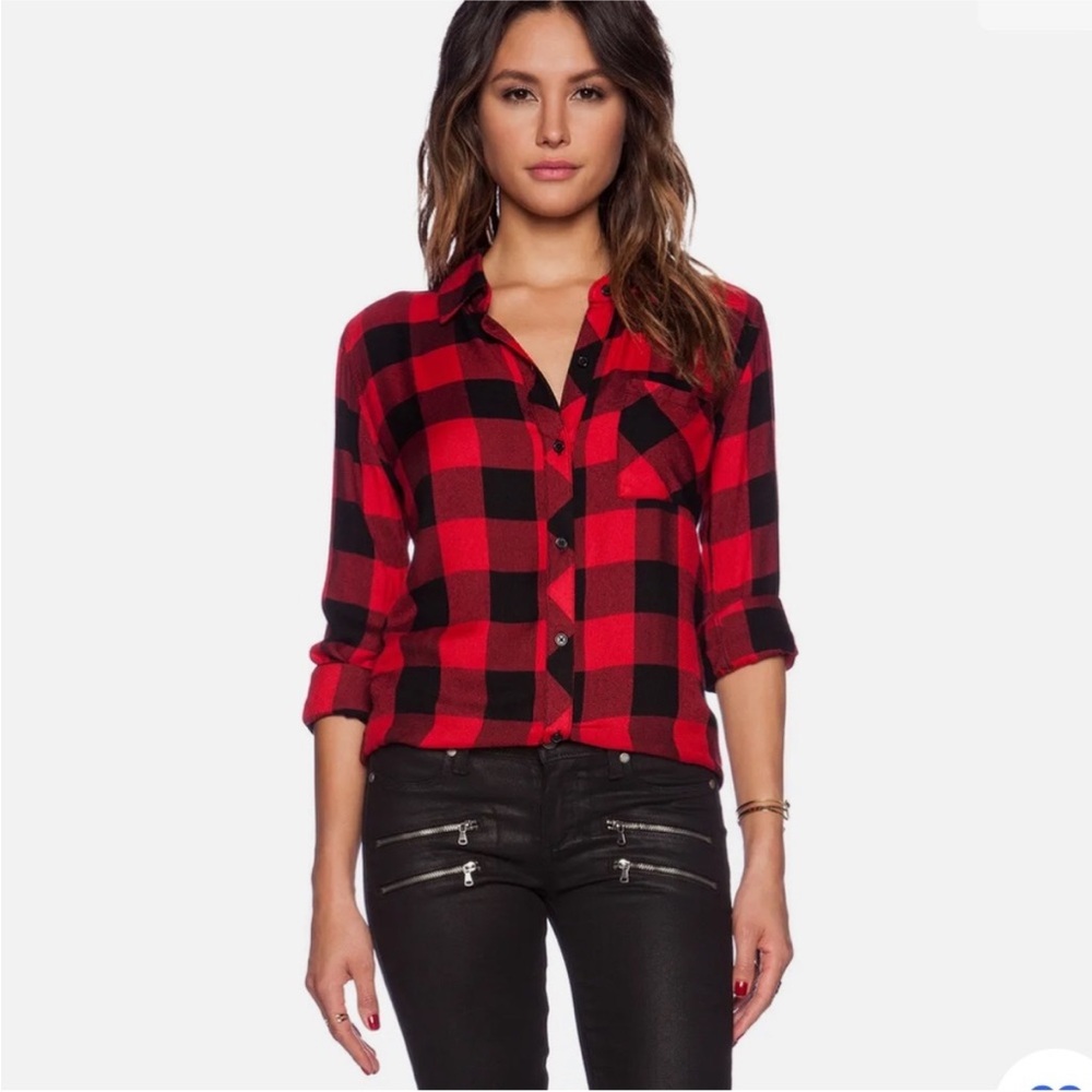 Rails Hunter Plaid Button Down Shirt Red/Black Buffalo size small